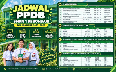 JADWAL PPDB SMKN 1 KEBONSARI