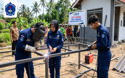 Aksi Nyata Siswa Teknik Pengelasan SMKN 1 Kebonsari dalam Pembangunan Fasilitas Umum