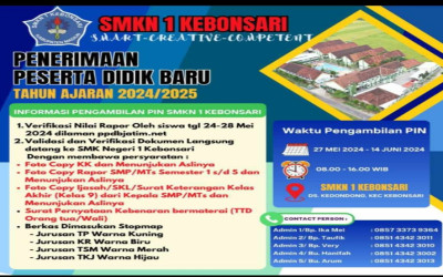 Info PPDB Tahun 2024/2025 SMKN 1 KEBONSARI